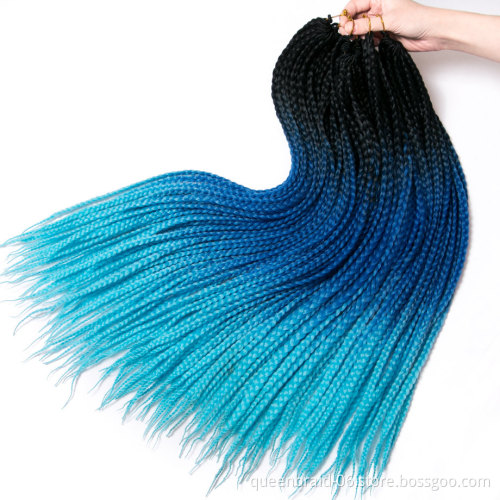 24Inch Medium Box Braids Crochet Hair Crochet Box Braids Small Synthetic Hair Extensions Dreadlocks Synthetic Hair Extension
